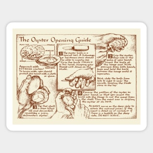 Oyster Opening Guide Magnet